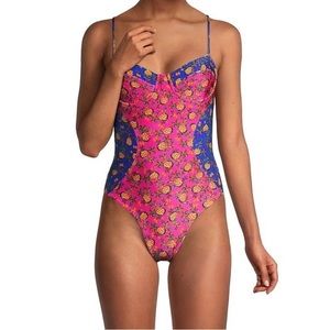 FARM RIO Fruits Dots One Piece Swimsuit Underwire L